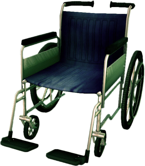 Steel Wheelchair PNG Image