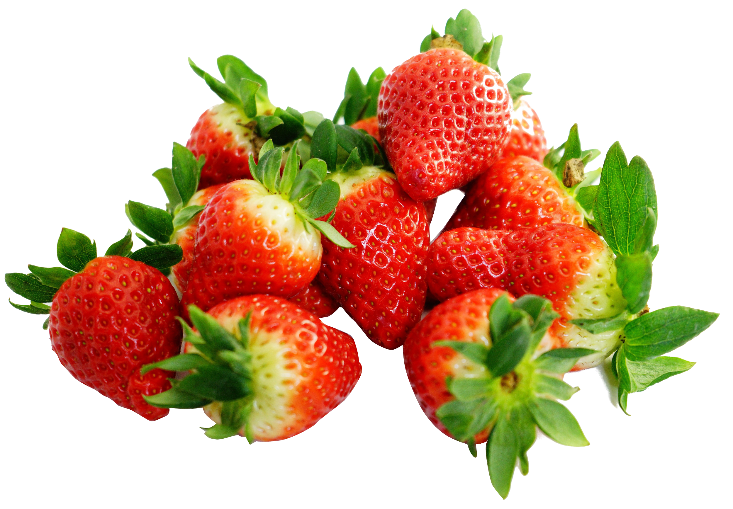 Strawberries  with leaf PNG Image