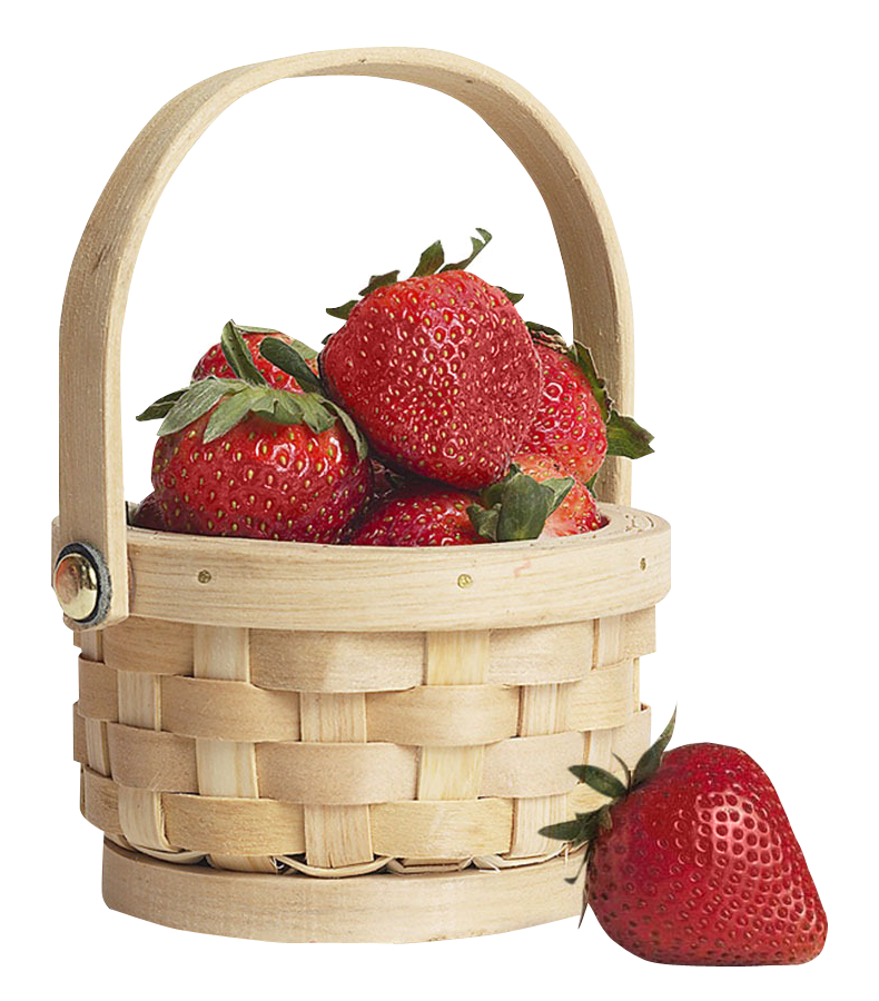 Strawberry  in Basket PNG Image
