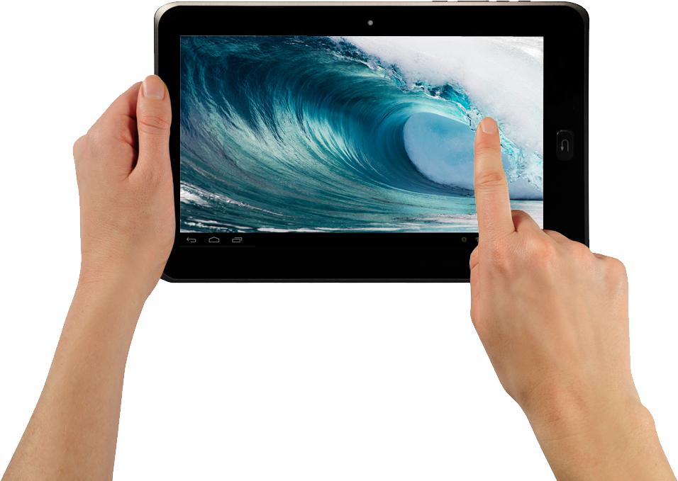 Tablet In Hand PNG Image