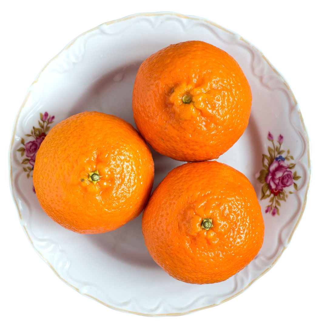 Tangerines on Plate PNG Image