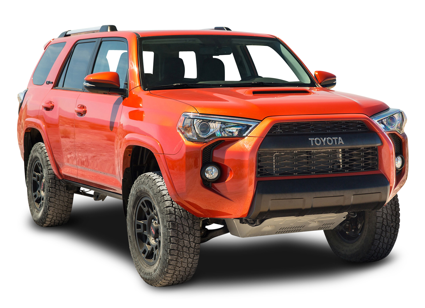 Toyota TRD Pro Orange Hill Car PNG Image