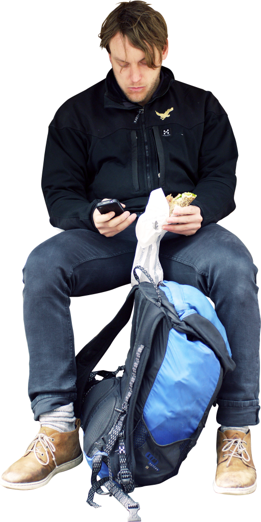 Travelling Sitting PNG Image