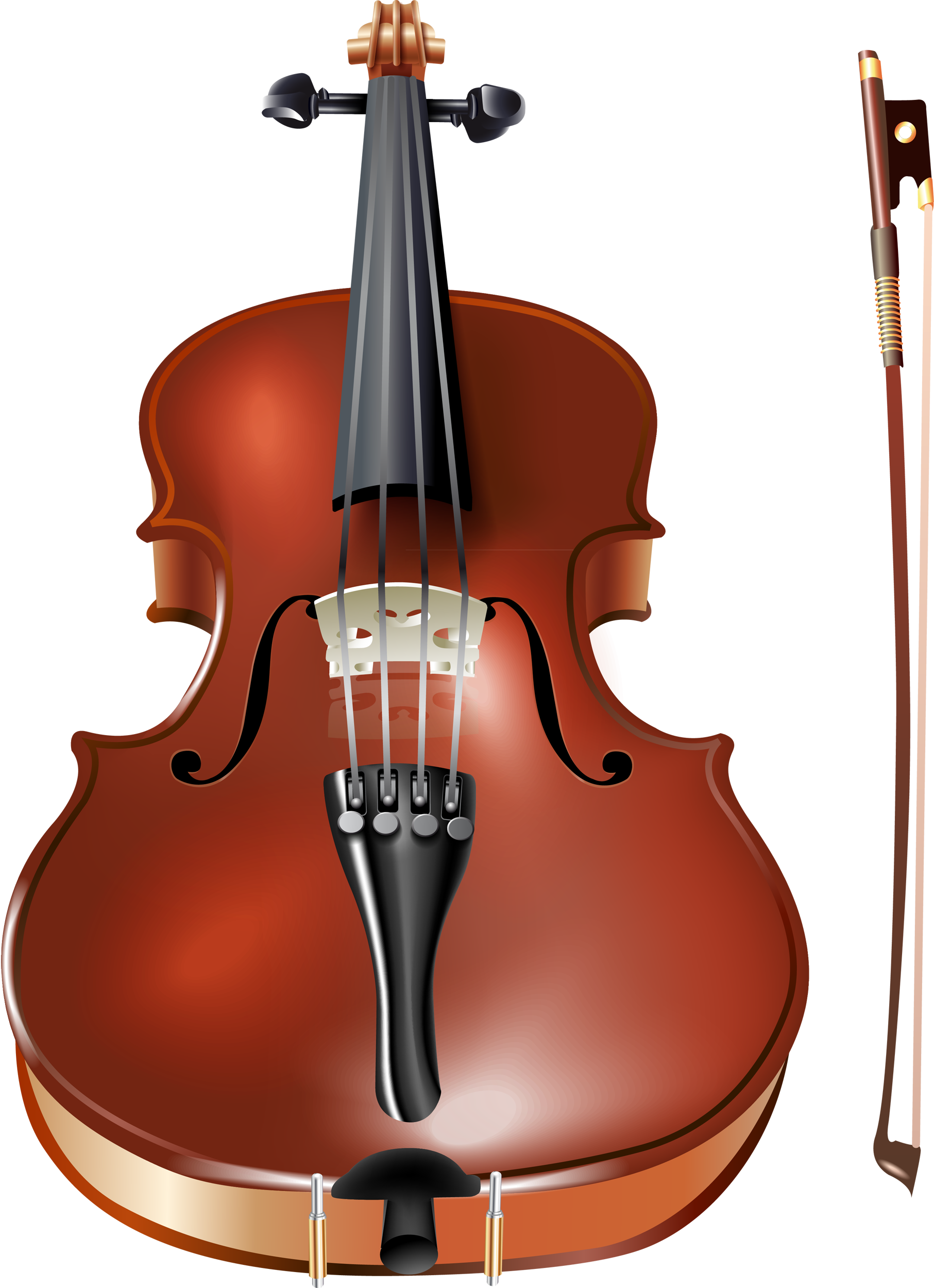 Violin & Bow PNG Image