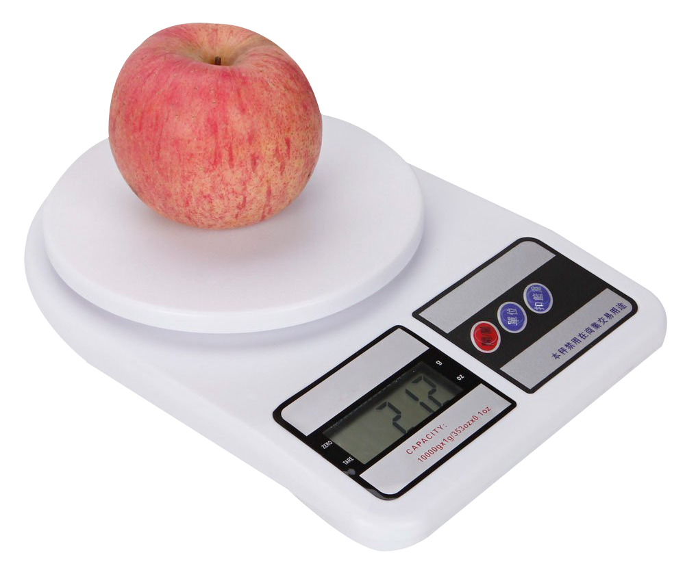 Weighing Scale with Apple PNG Image