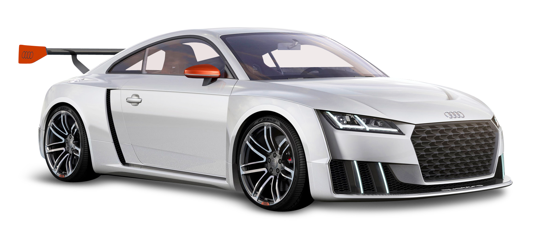 White Audi TT Clubsport Turbo Car PNG Image