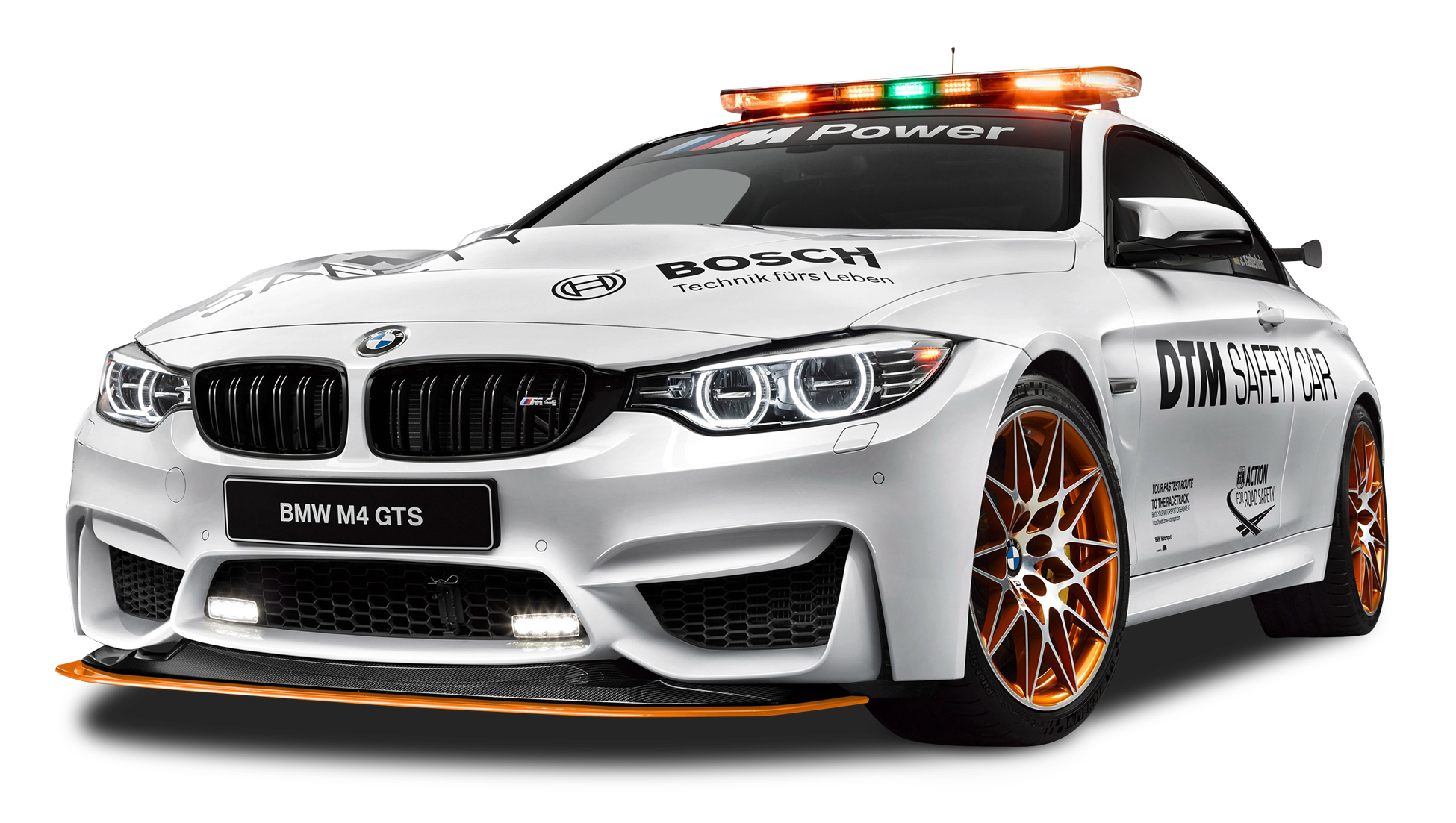 White BMW M4 GTS Safety Car