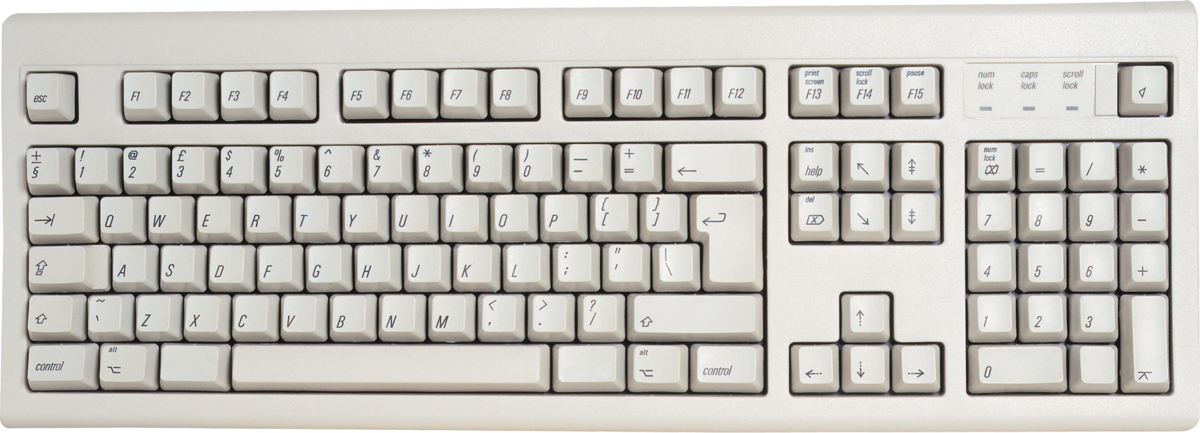 White Keyboard PNG Image