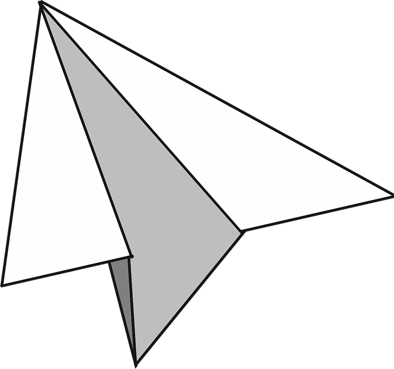White Paper Plane PNG Image