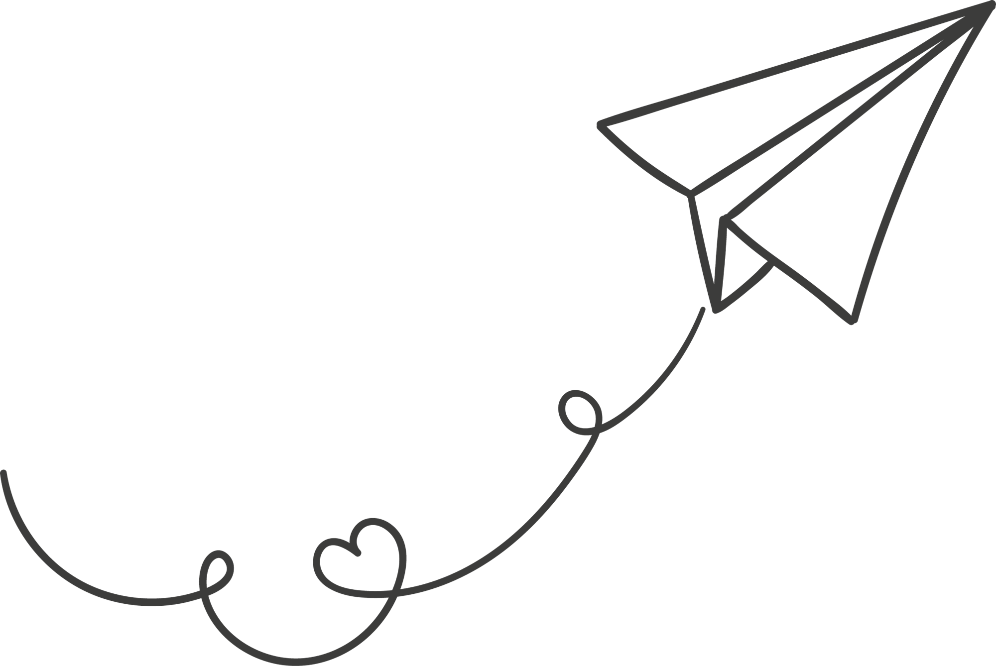 White Paper Plane PNG Image