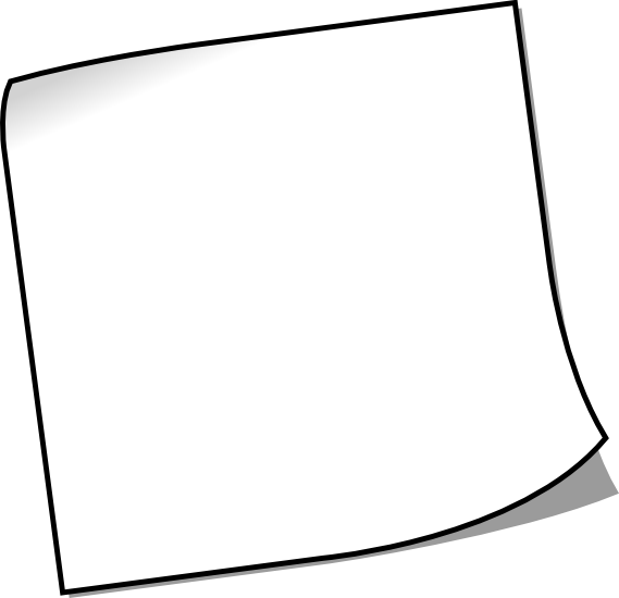 White Sticky Notes PNG Image for Free Download