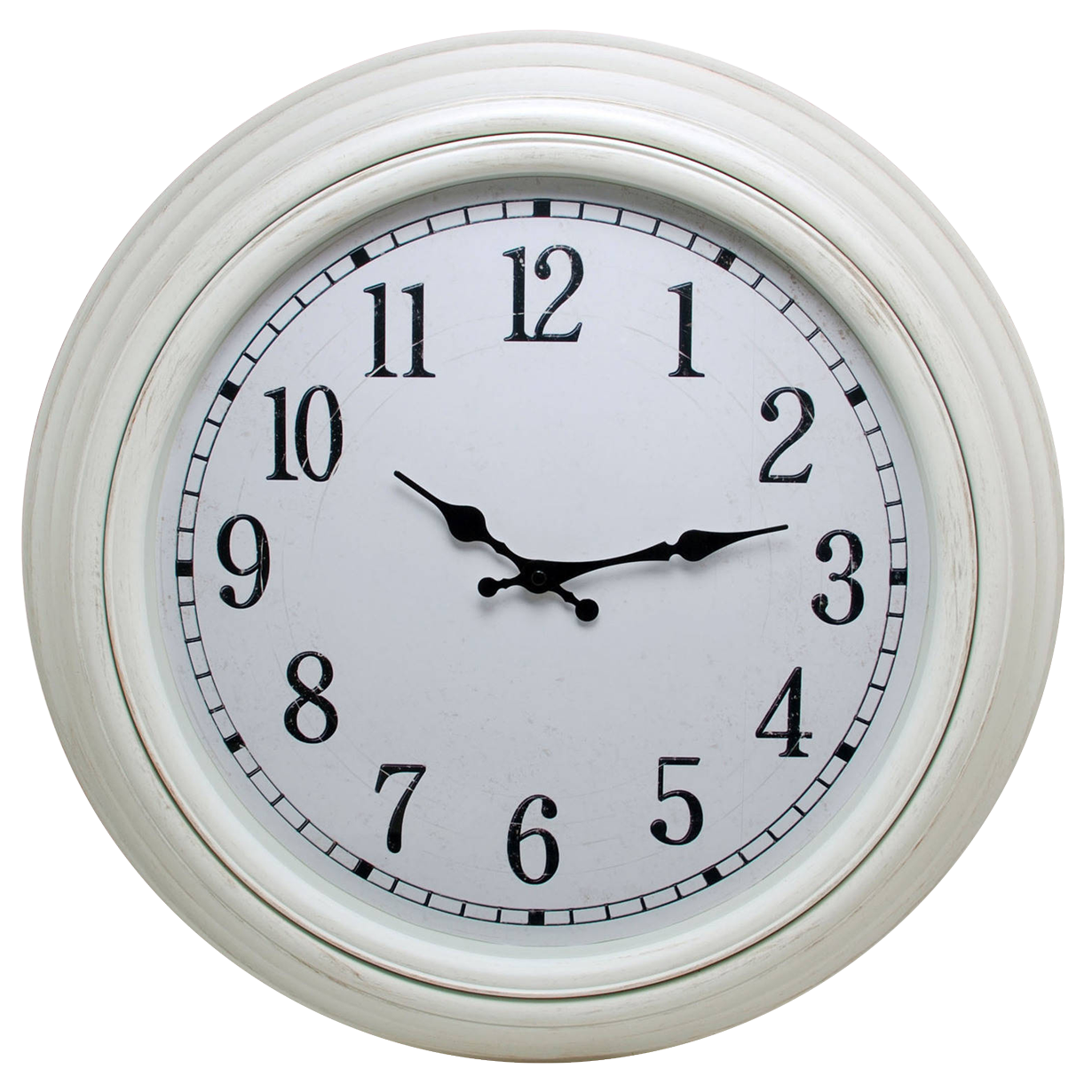White Wall Clock PNG Image