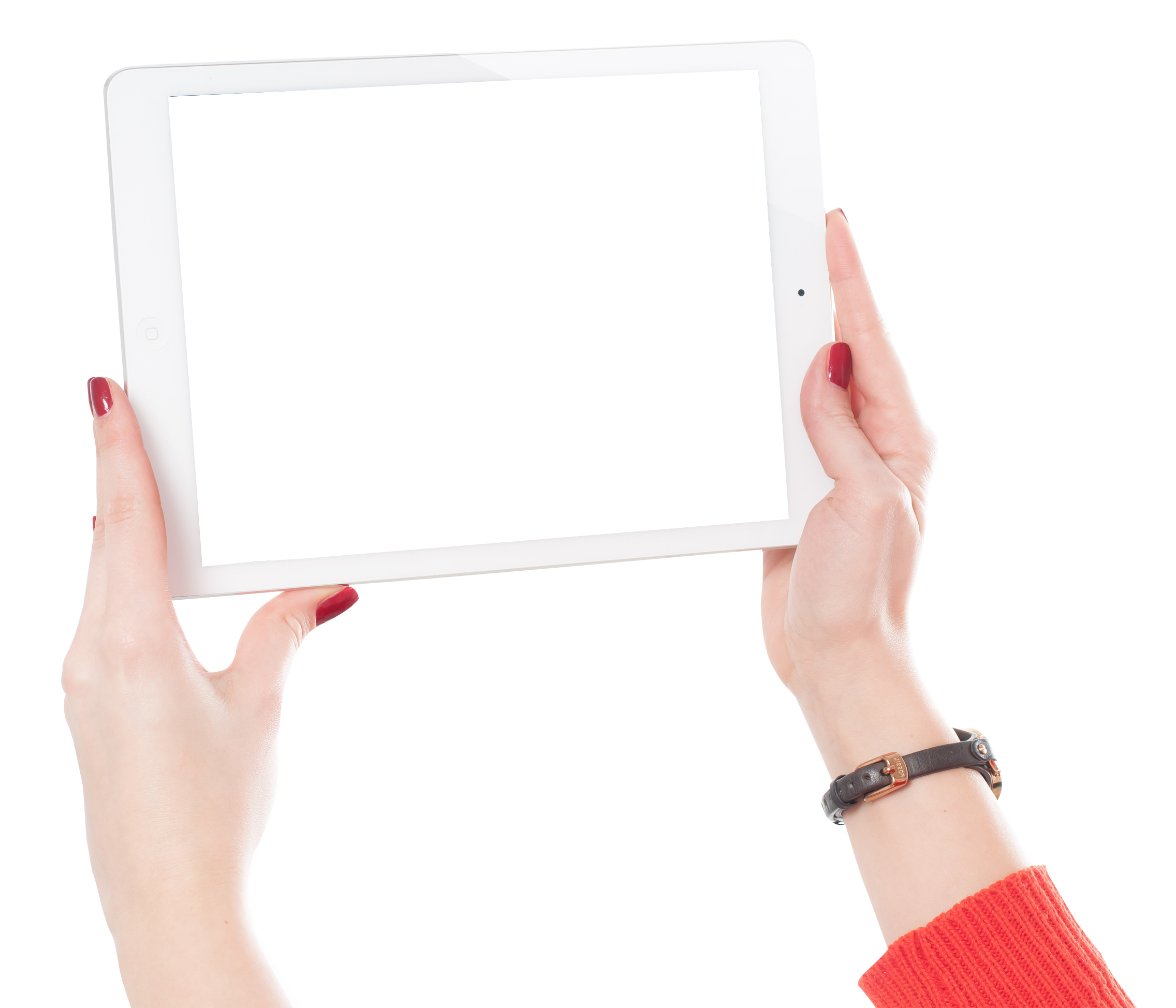 Woman Hands Holding iPad PNG Image