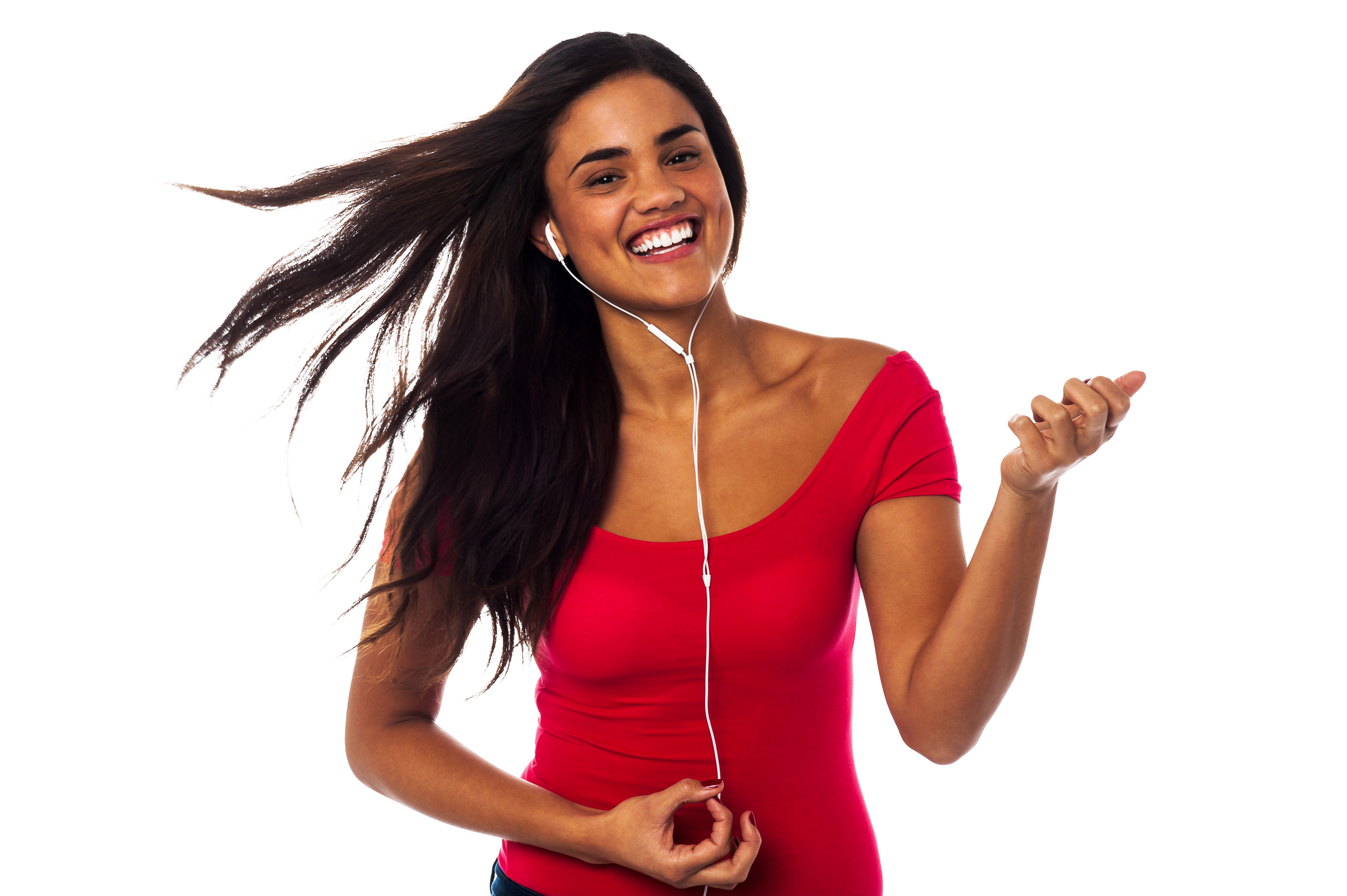Women Listening Music PNG Image