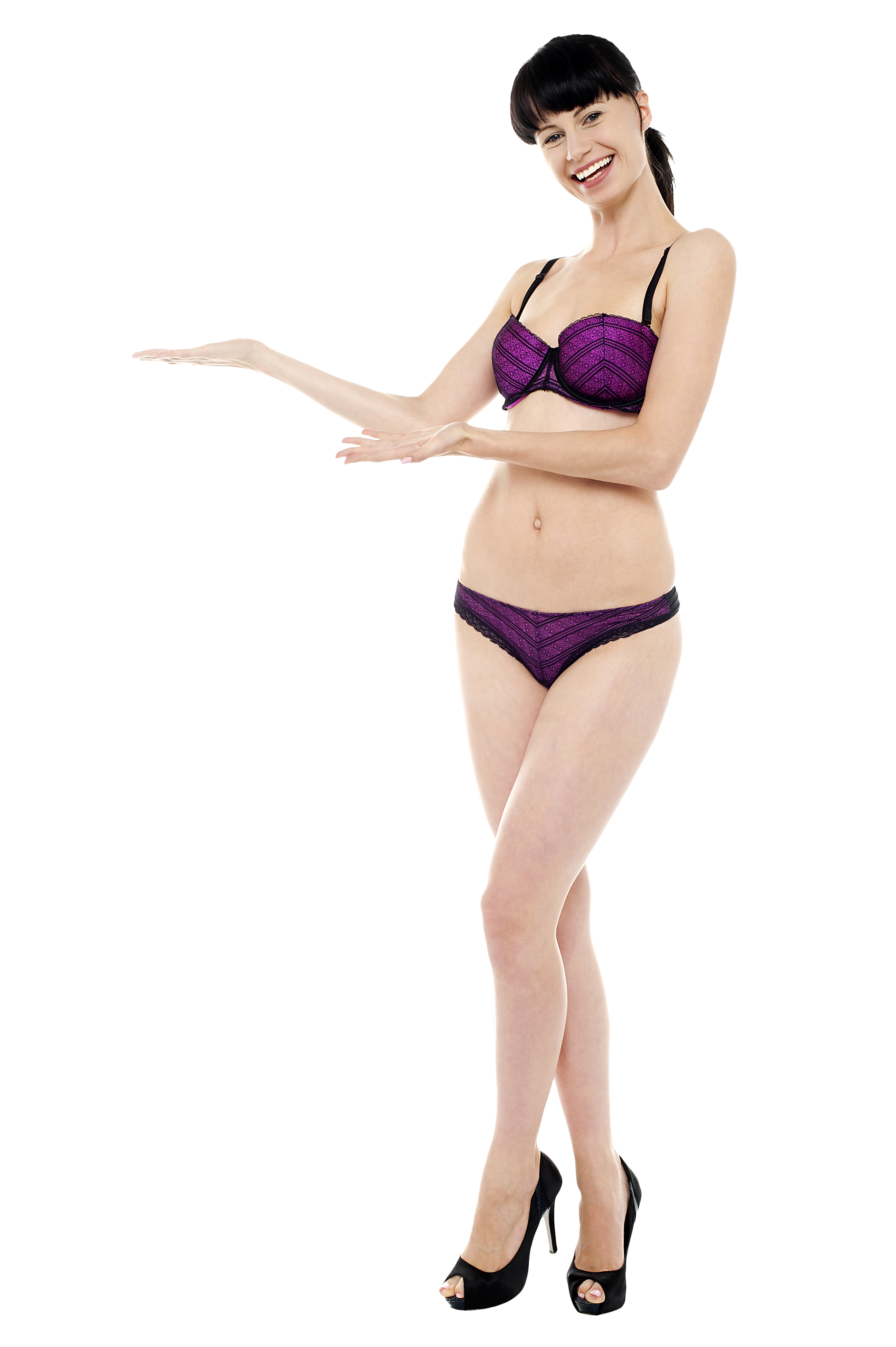Women Pointing Left PNG Image