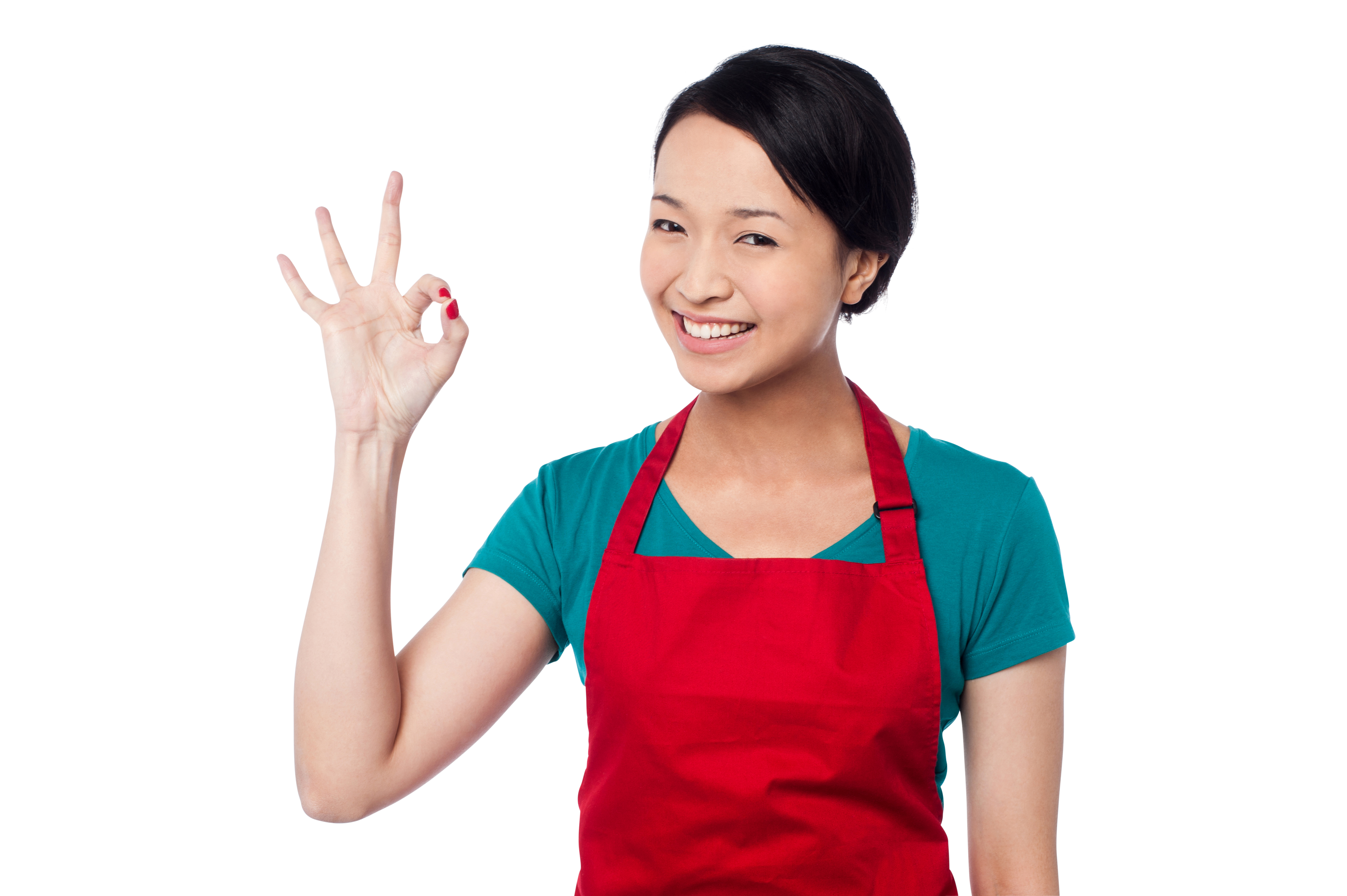 Women Pointing Perfect Symbol PNG Image