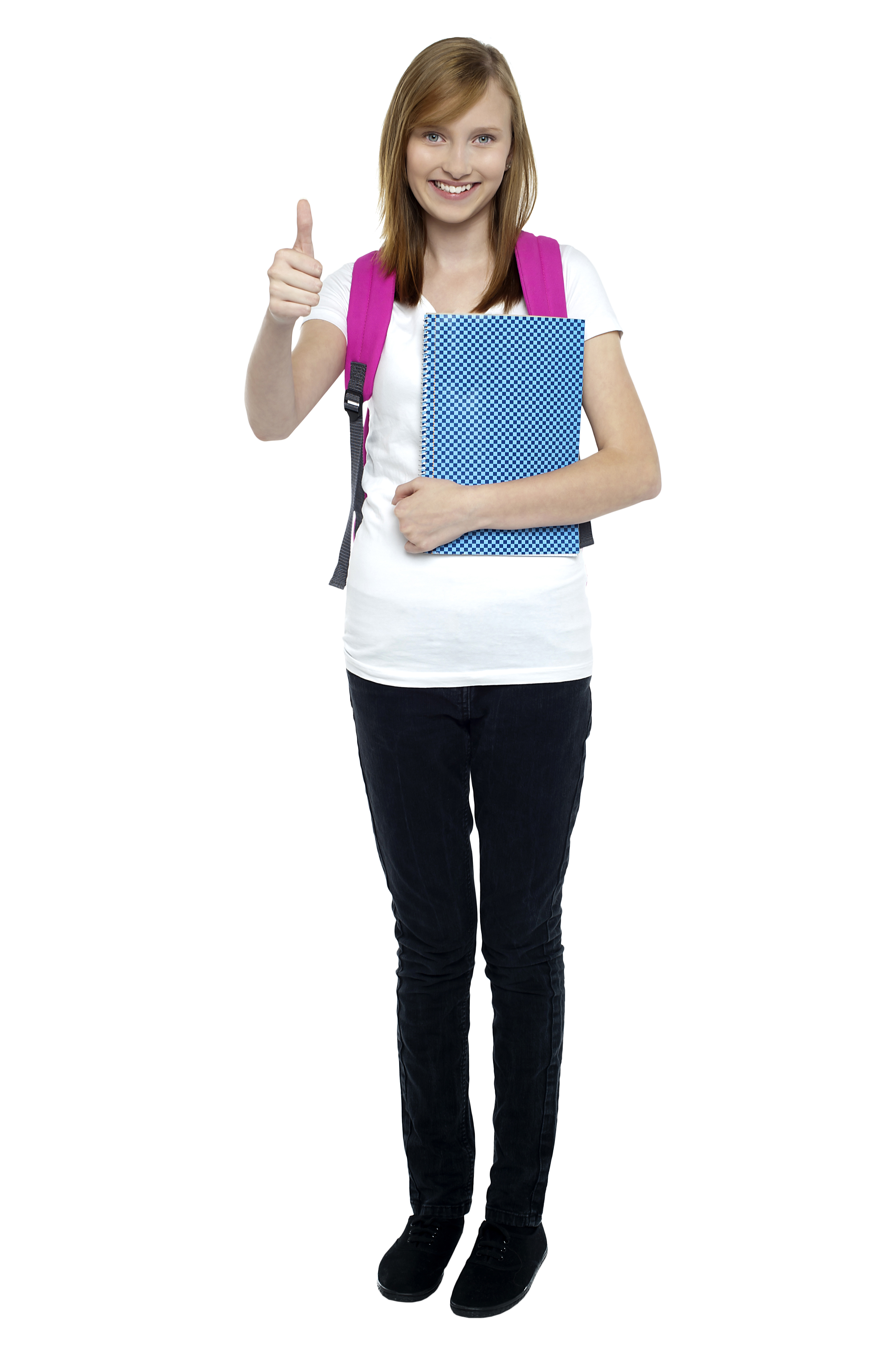Women Pointing Thumbs Up PNG Image