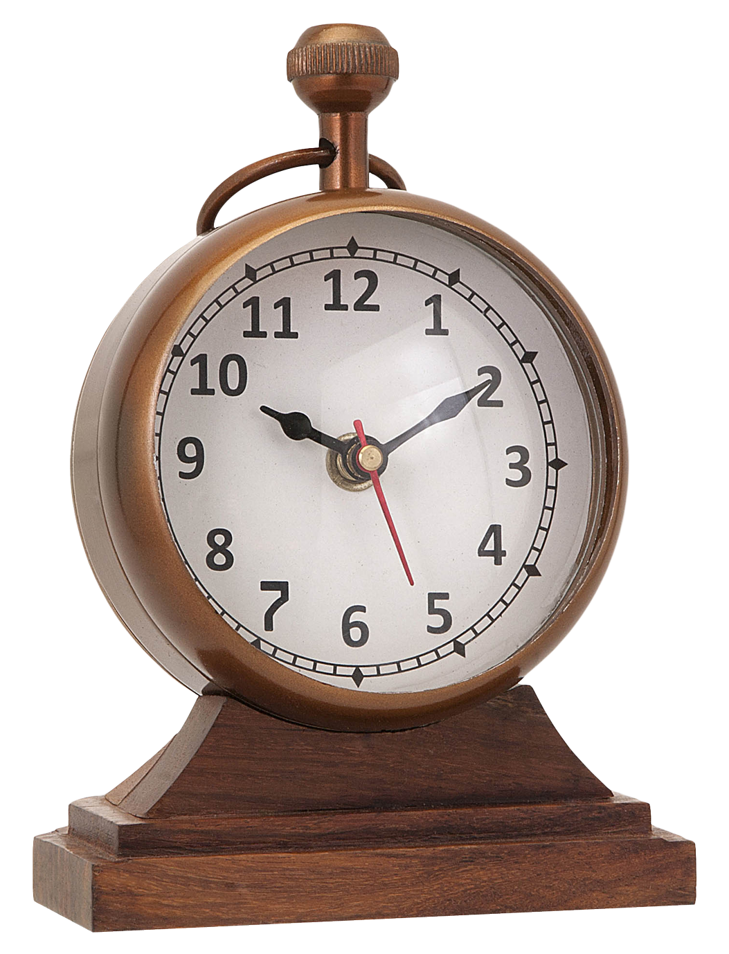 Wooden Alarm Clock PNG Image