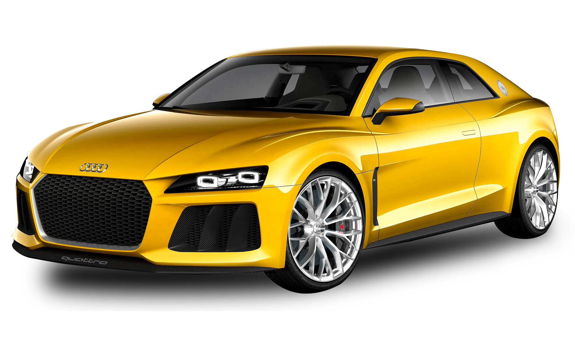 Yellow Audi Car PNG Image