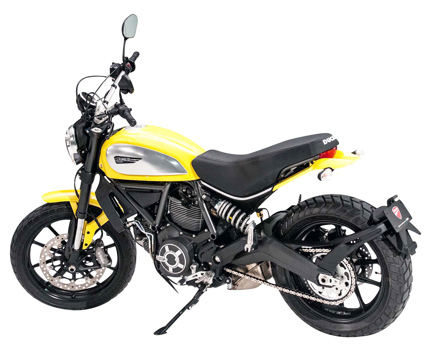 Yellow Ducati Scrambler PNG Image