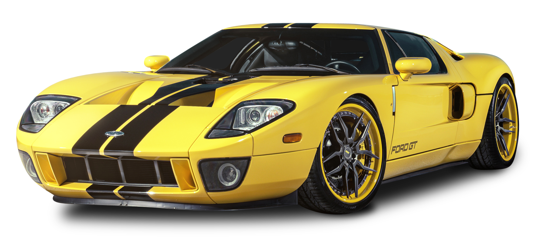 Yellow Ford GT Car