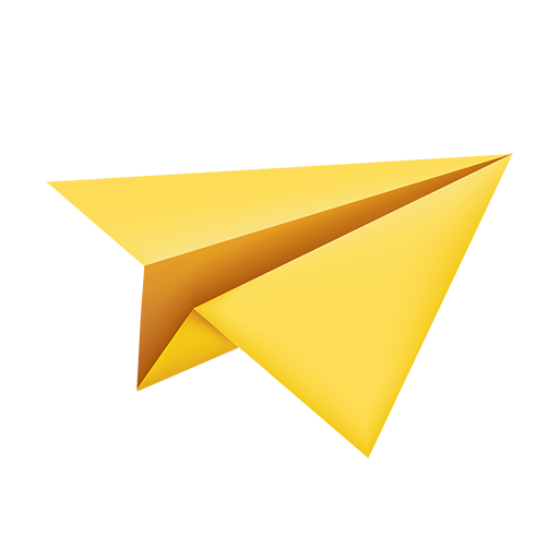 Yellow  Paper Plane PNG Image