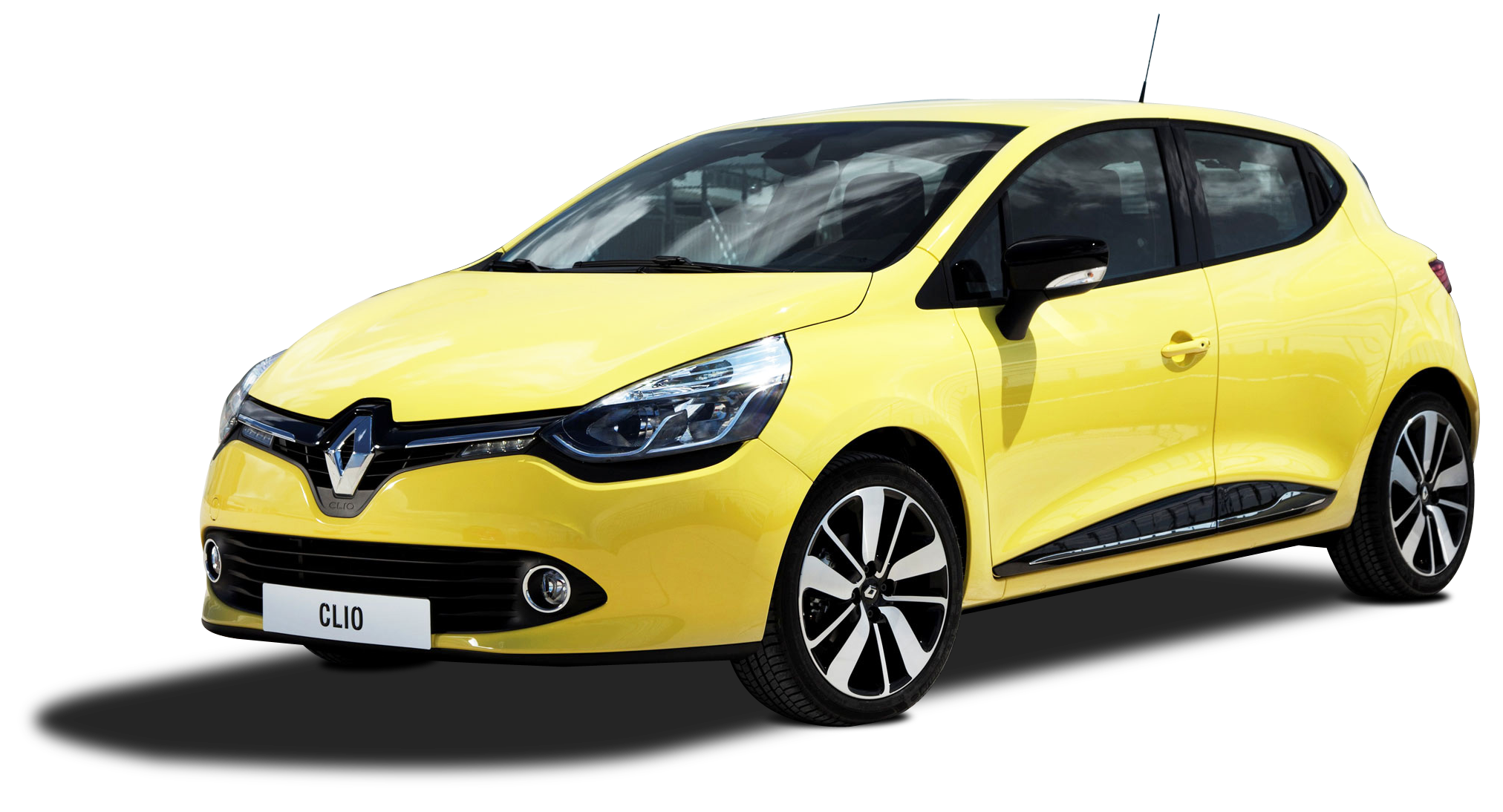 Yellow Renault Clio Car PNG Image