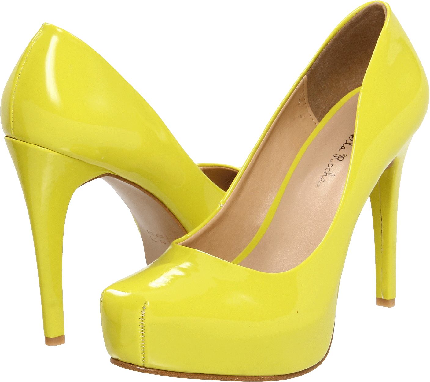Yellow Women Shoe PNG Image