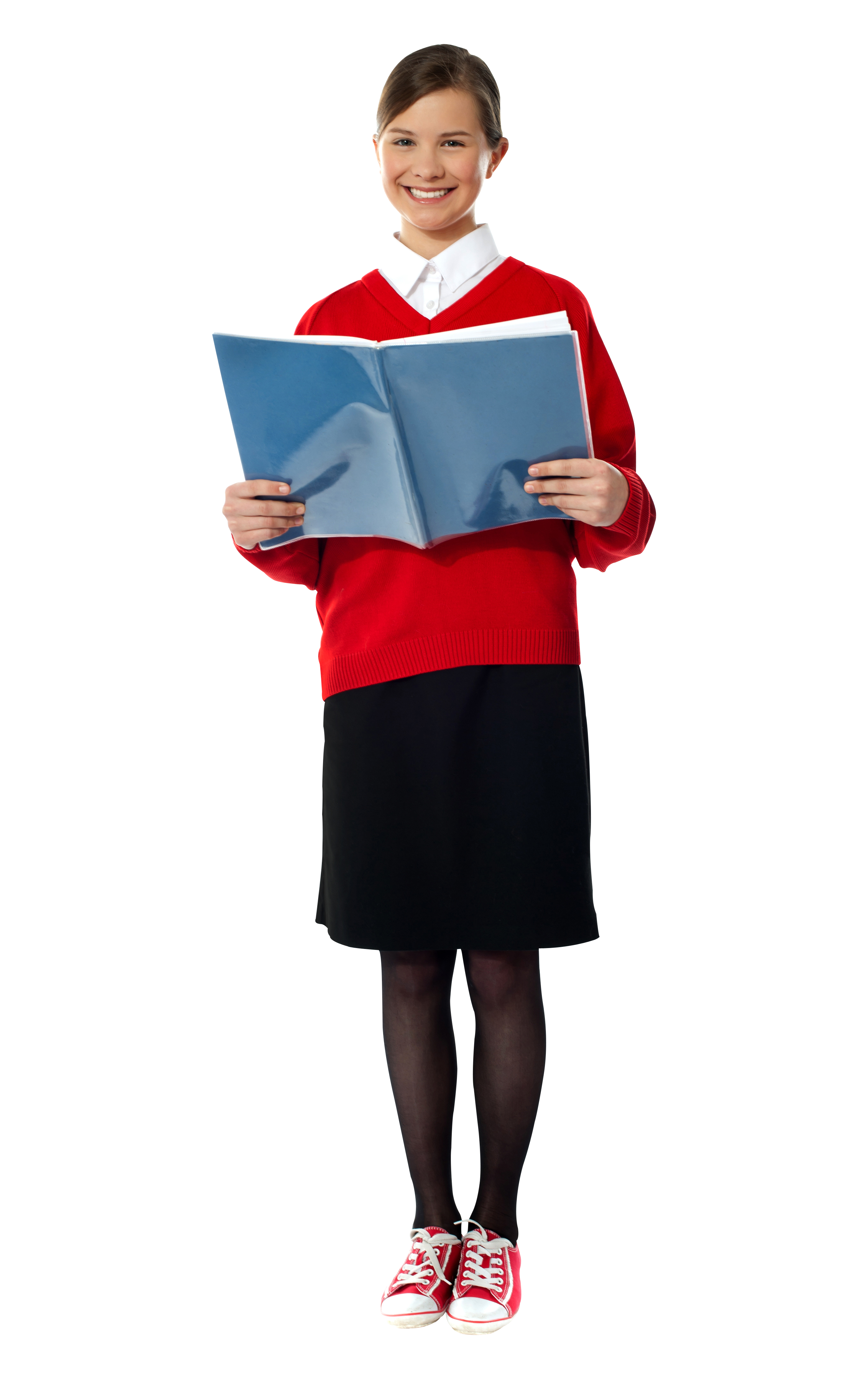 Funny young girl student on transparent background PNG - Similar PNG