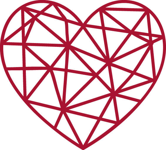 Red Gitter Heart PNG Image