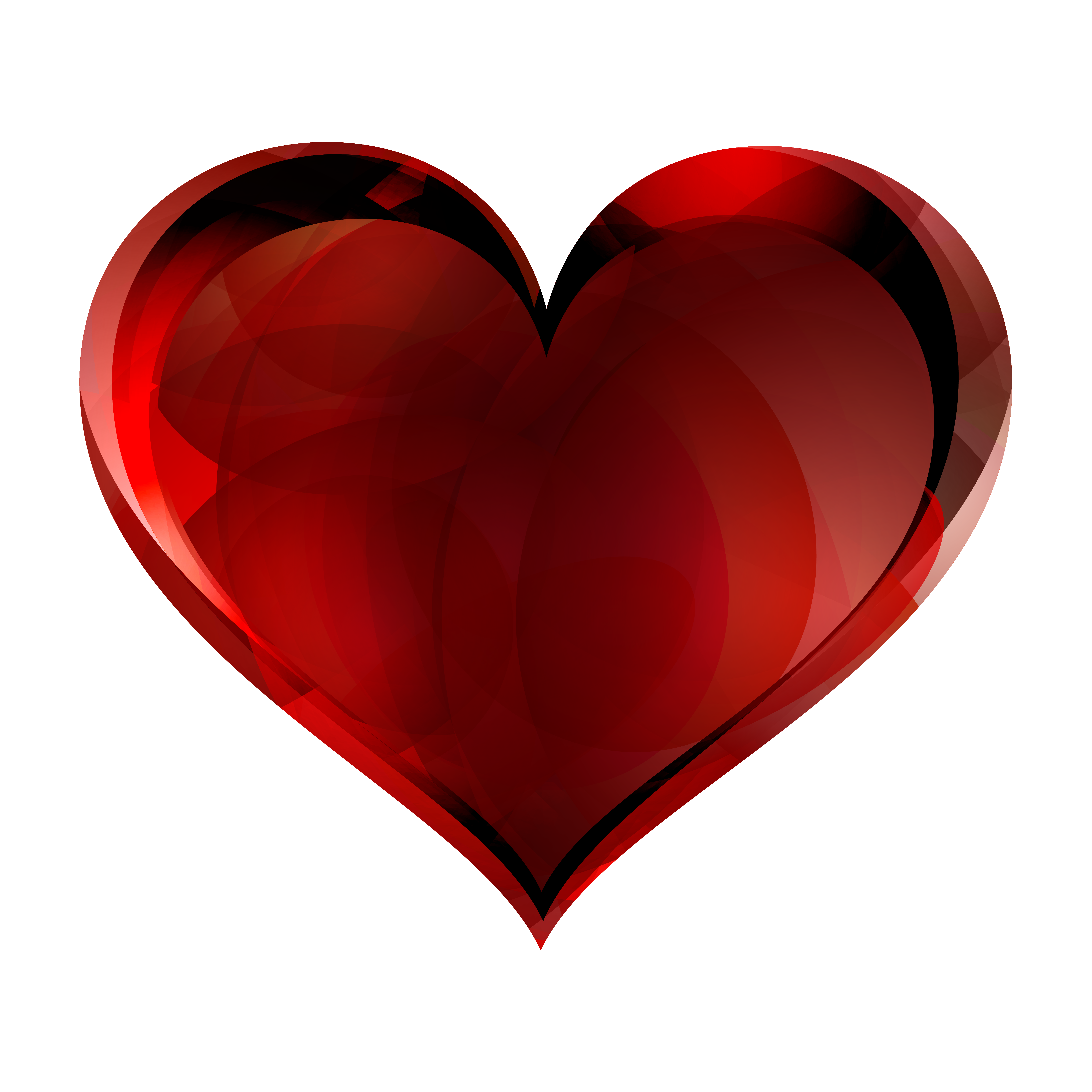 Red Glass Heart PNG Image