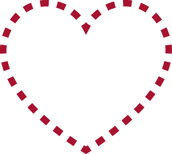 Red Heart Outline PNG Image