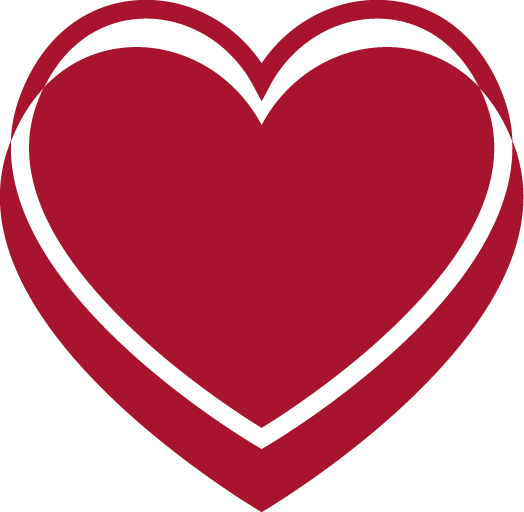 Red Heart with Reflexion PNG Image