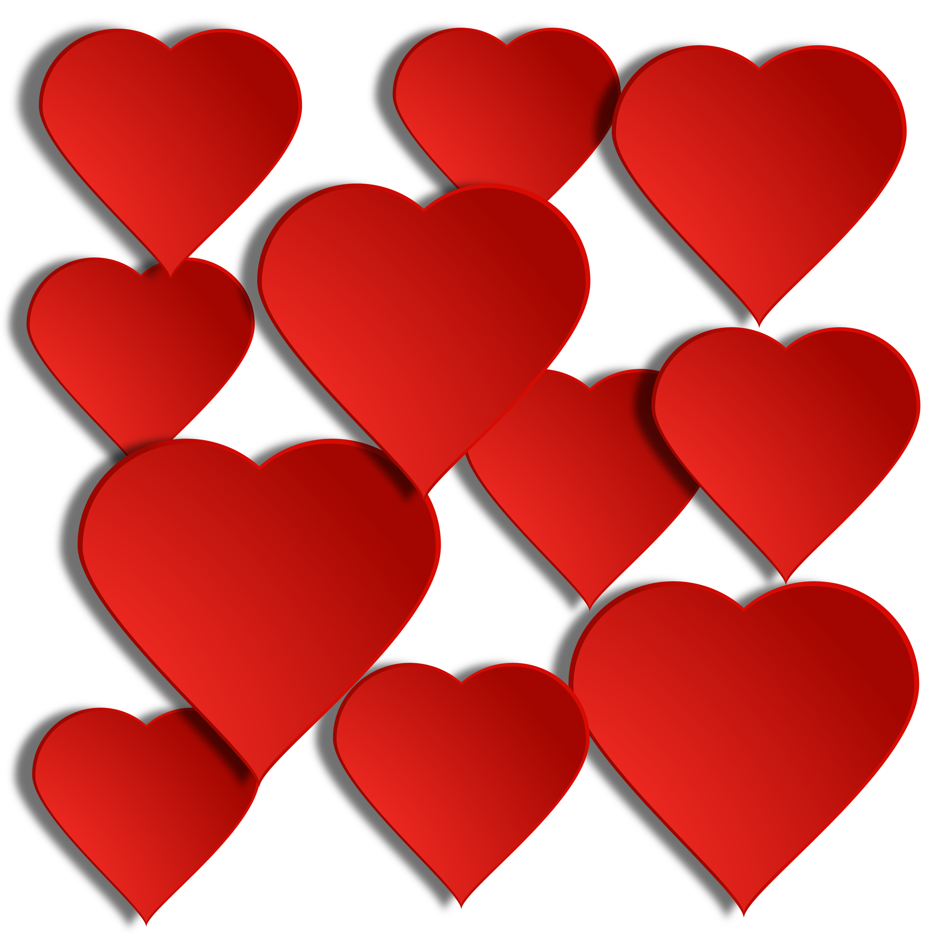 Red Hearts PNG Image