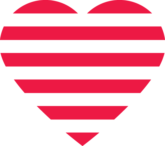 Red Lines Heart PNG Image