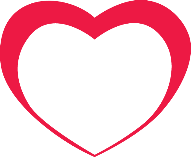 Red Outline Heart PNG Image