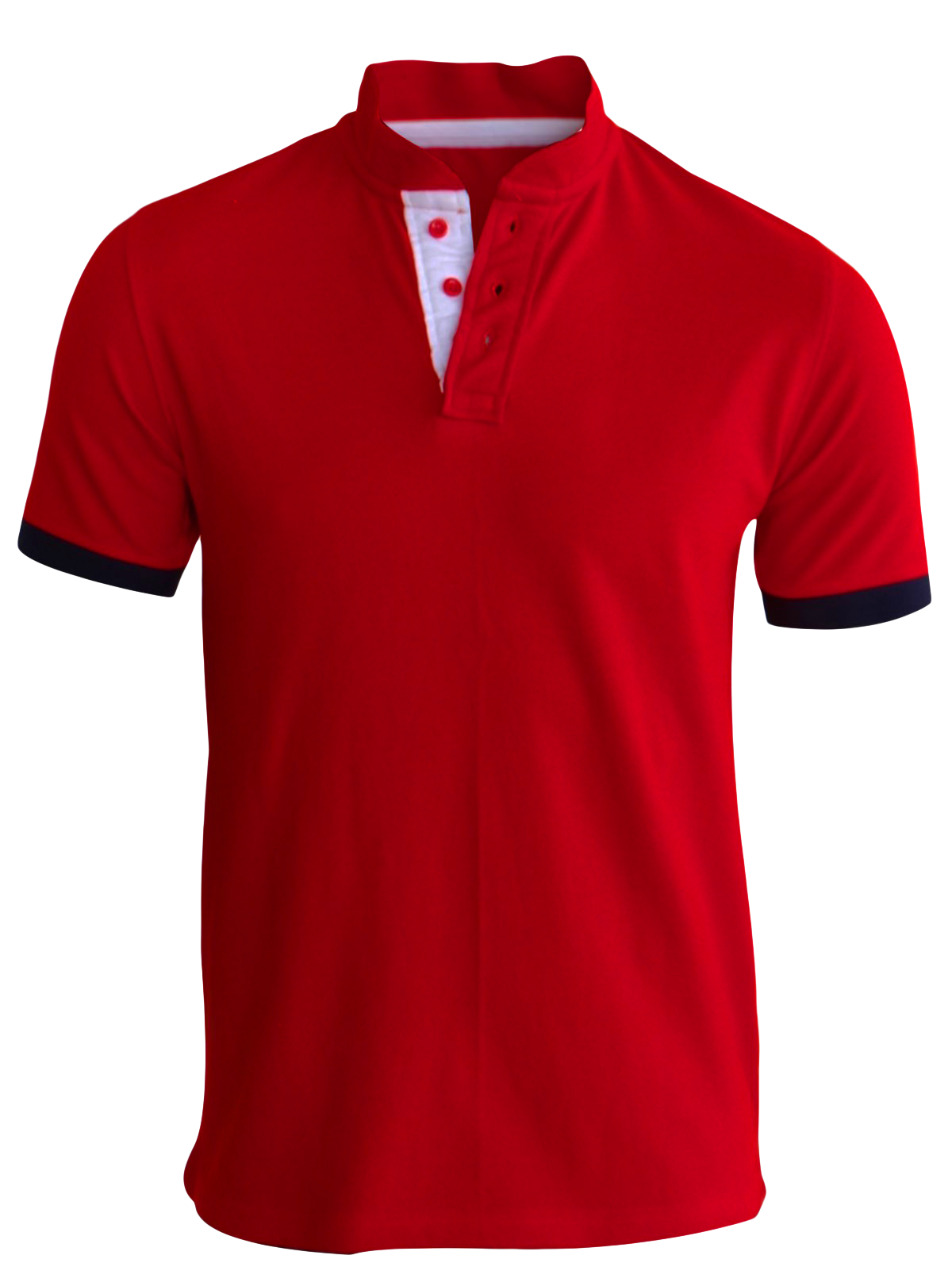 red t shirt with collar