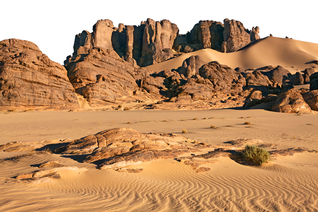 Rocky and Sandy Terrain PNG Image