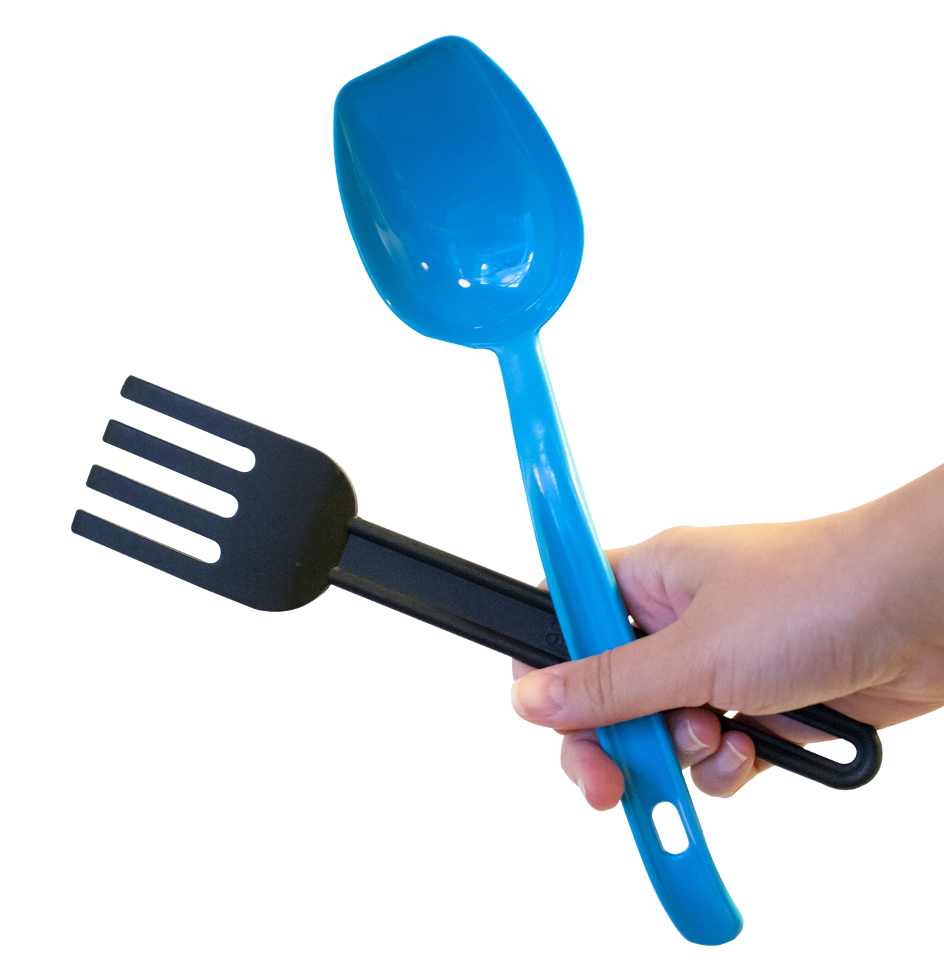 Spoon and Fork in Hand PNG Image