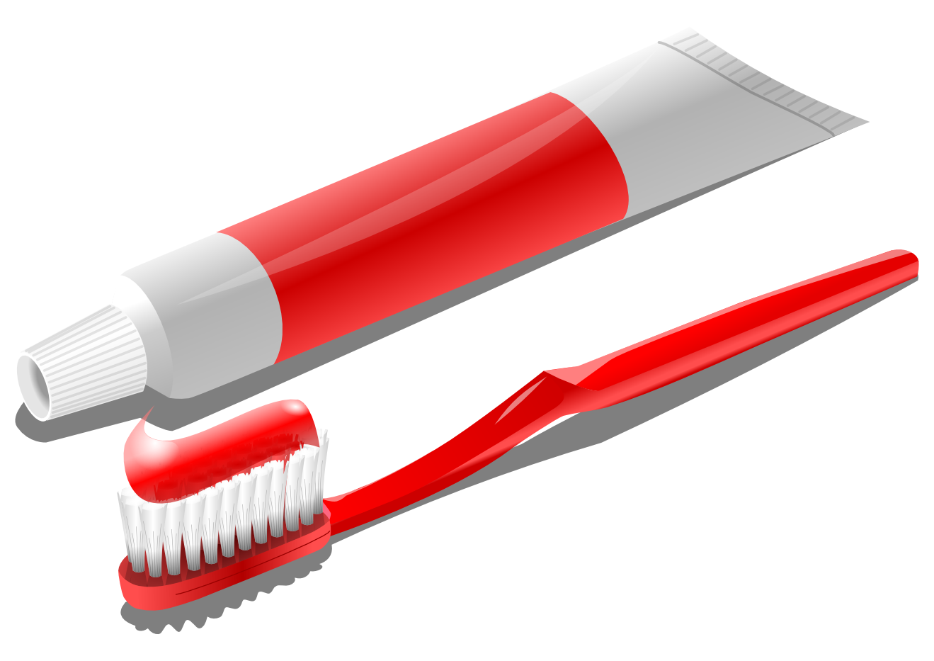 Toothpaste with Brush PNG Image