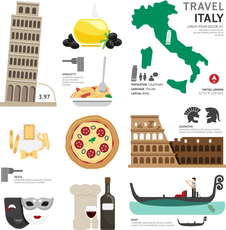 travel italy PNG Image