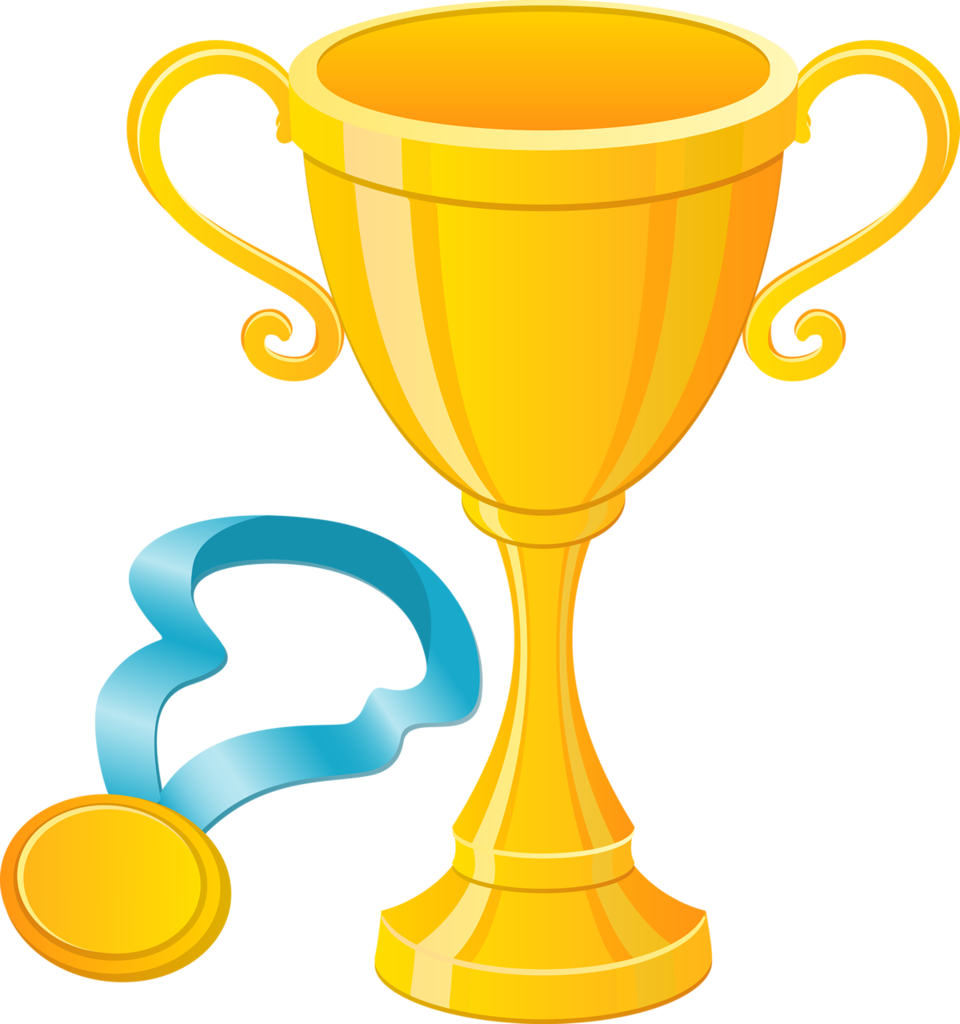 Trophy With Gold Medal PNG Image