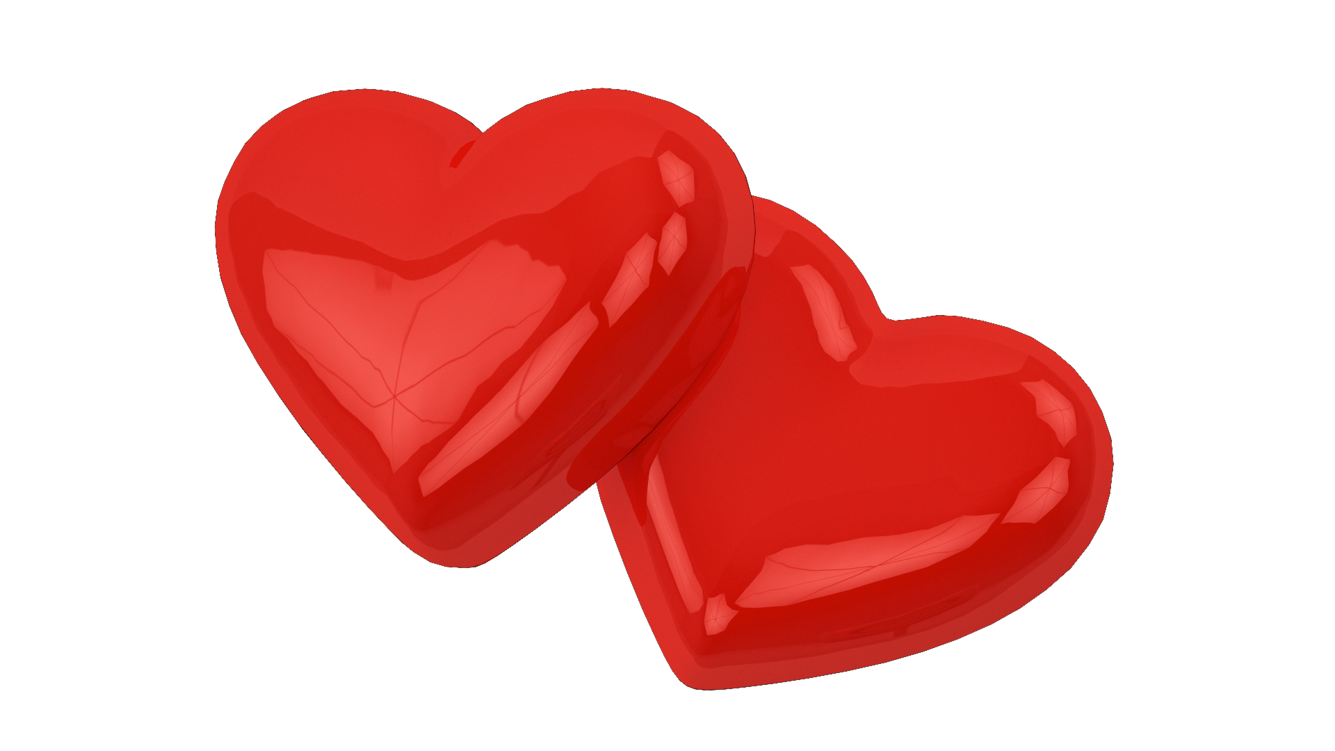 Two Love Hearts PNG Image