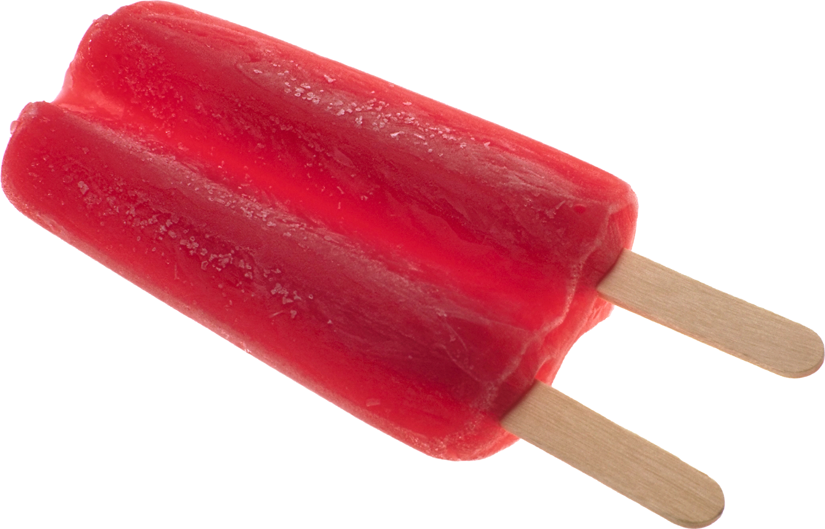 Two  Sticks Red Ice Lolly PNG Image