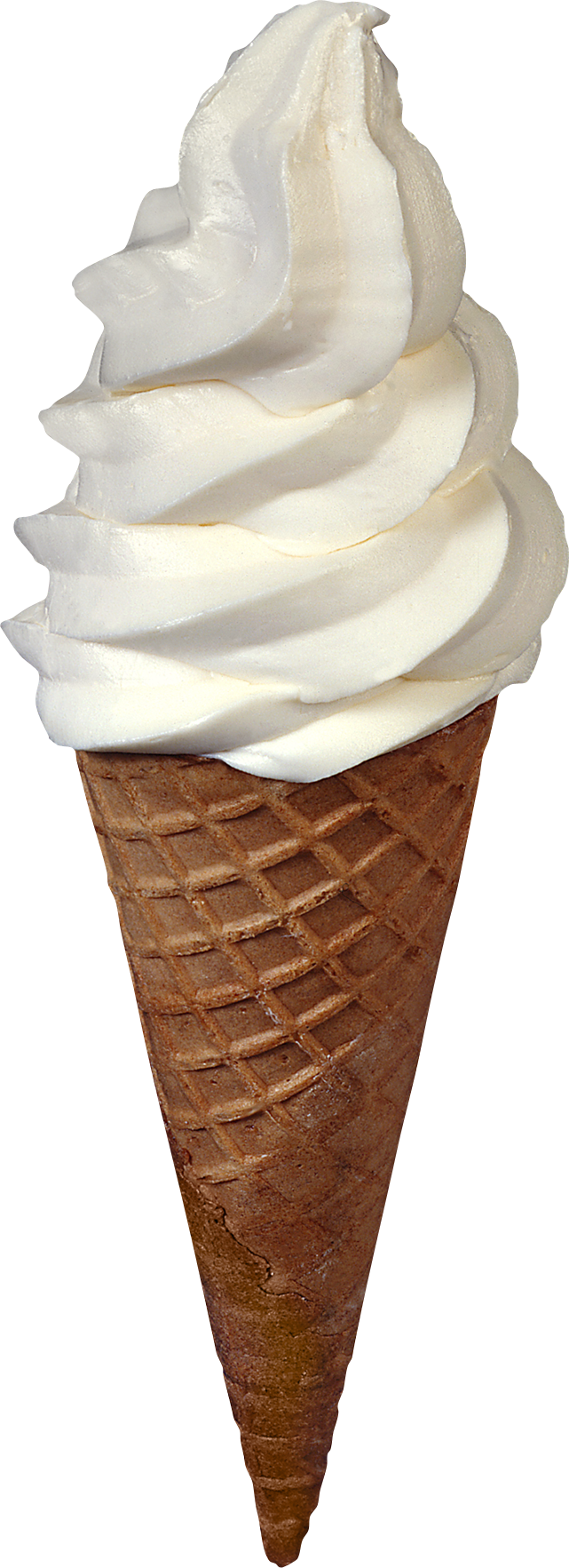 White Ice Cream Cone PNG Image