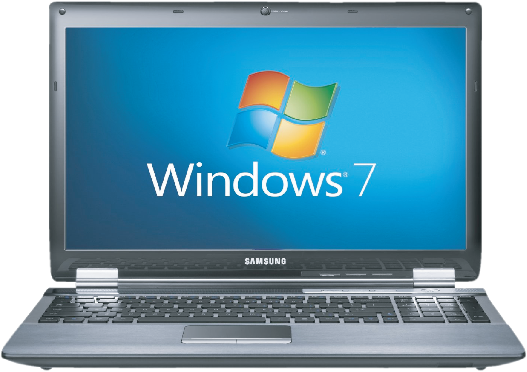 Window 7 installed on Laptop PNG Image