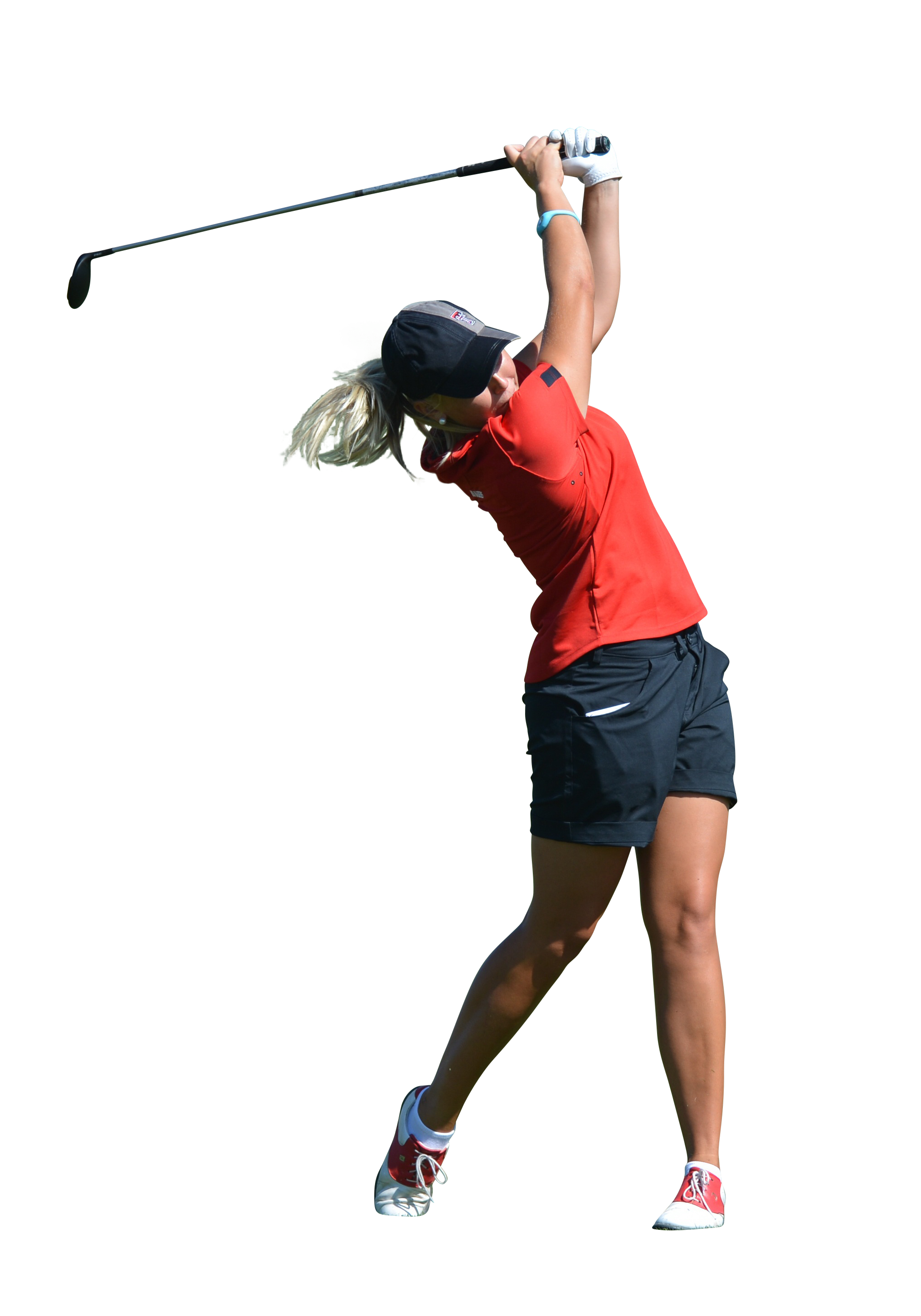 woman play golf