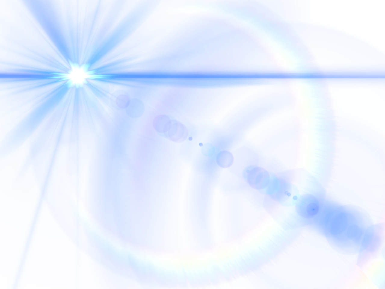 Blue Lens Flare Effect PNG