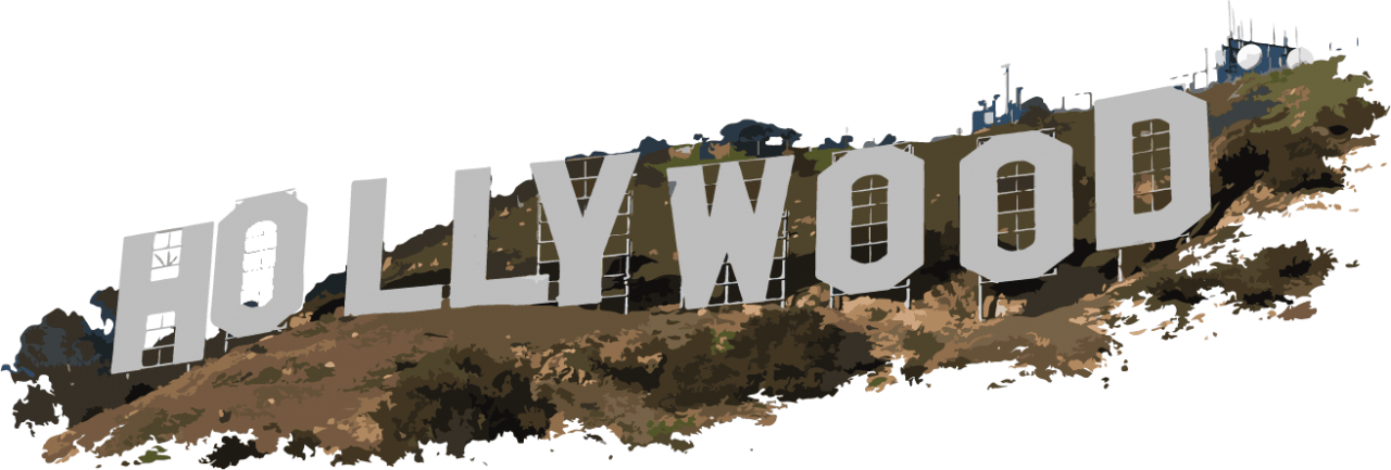 Надпись hollywood для фотошопа