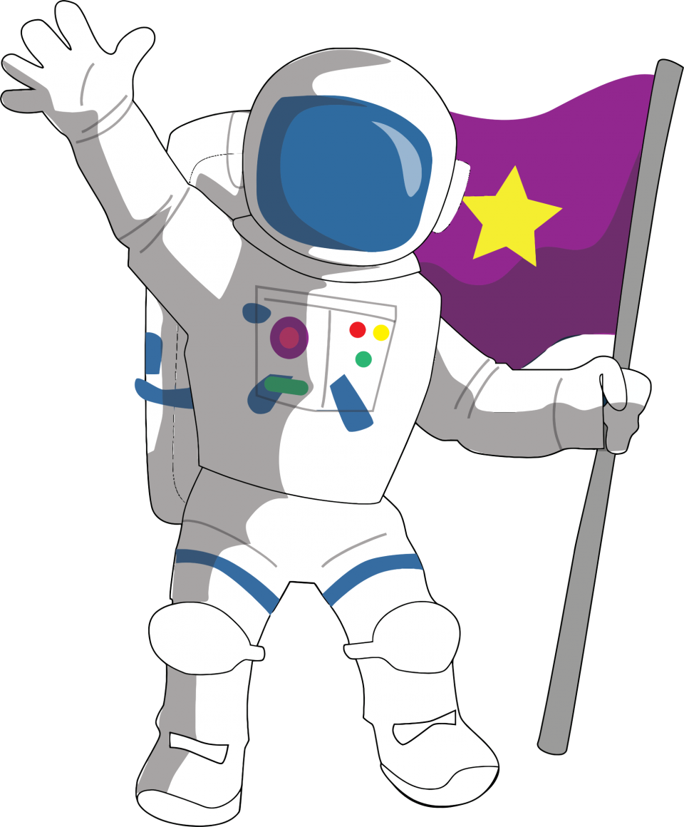 Astronauta Con Dibujos Animados De Bandera Descargar Pngsvg ...